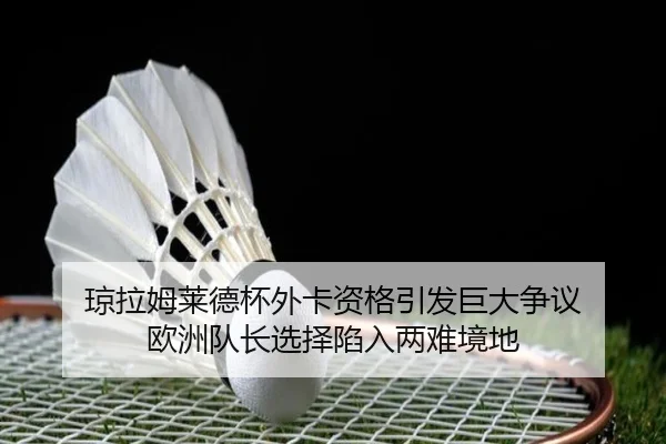 琼拉姆莱德杯外卡资格引发巨大争议 欧洲队长选择陷入两难境地